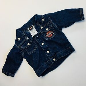 Harley Davidson Shield Logo Denim Jean Jacket